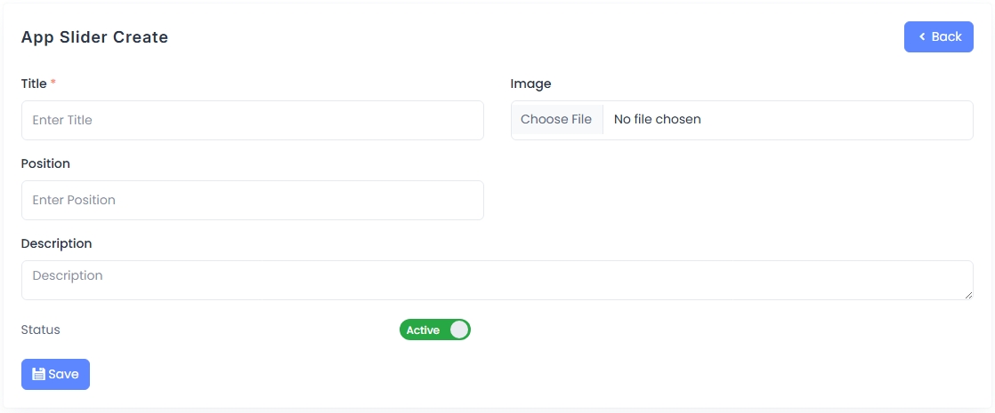 App Slider Create