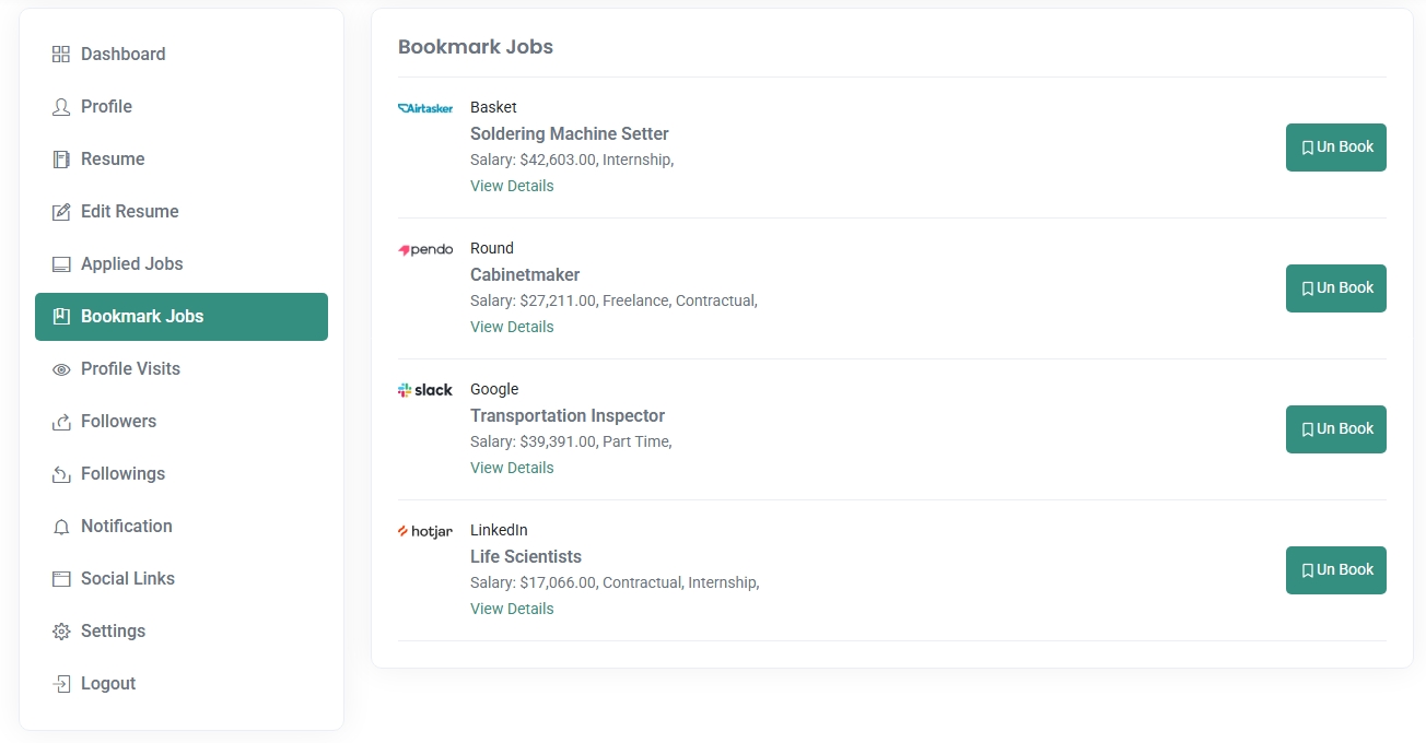 Bookmark Jobs