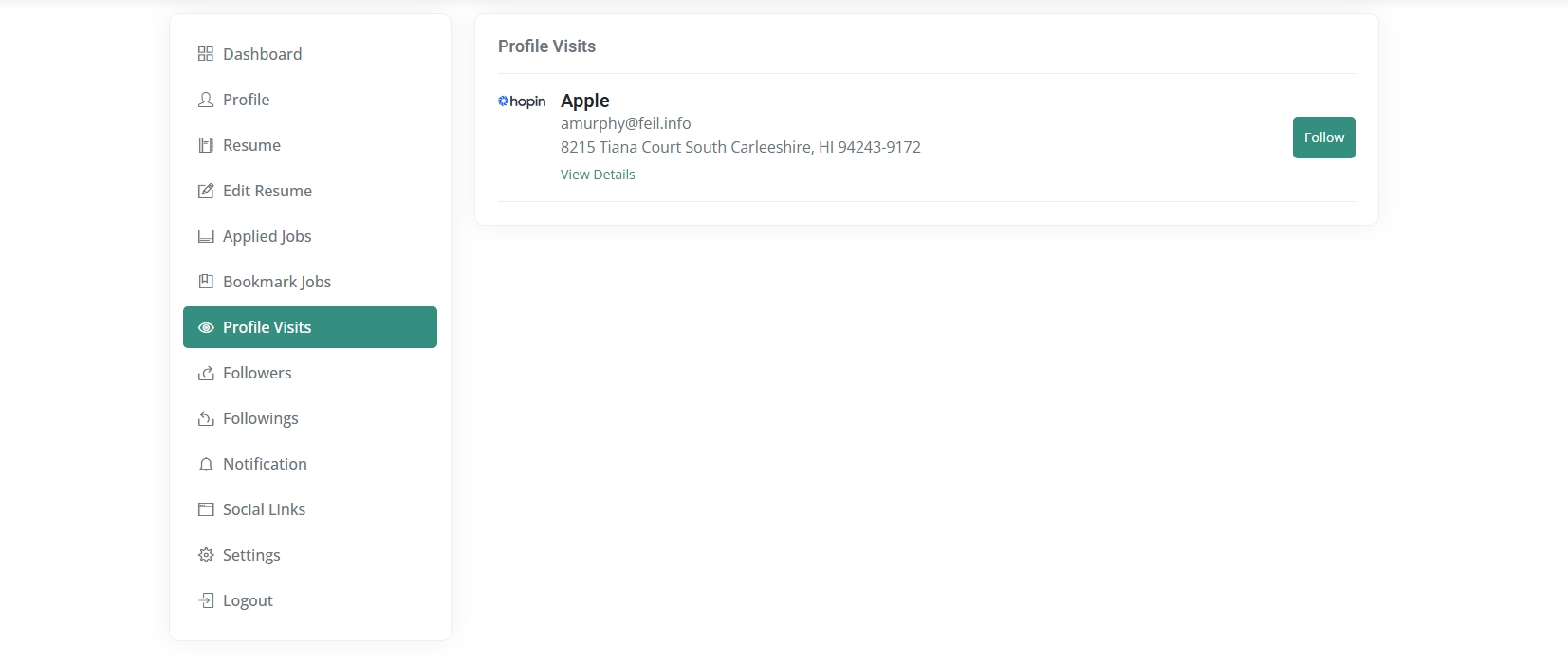 Profile Visits