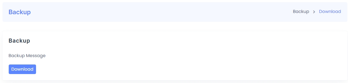 System Backup Download