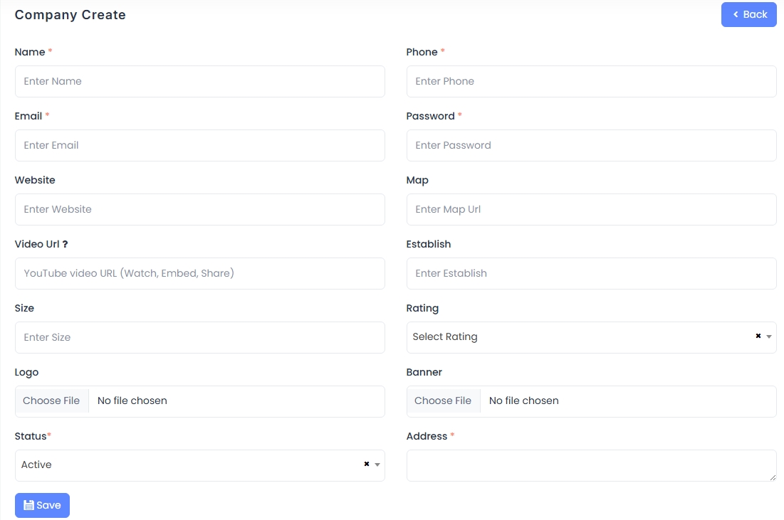 Company Create Form