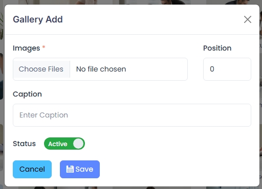 Gallery Add Modal