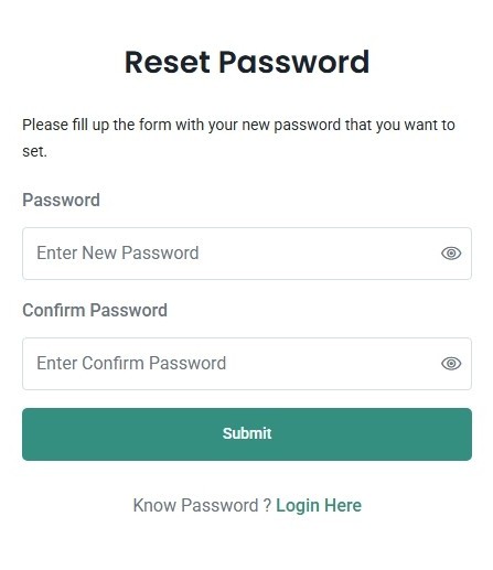 Reset Password