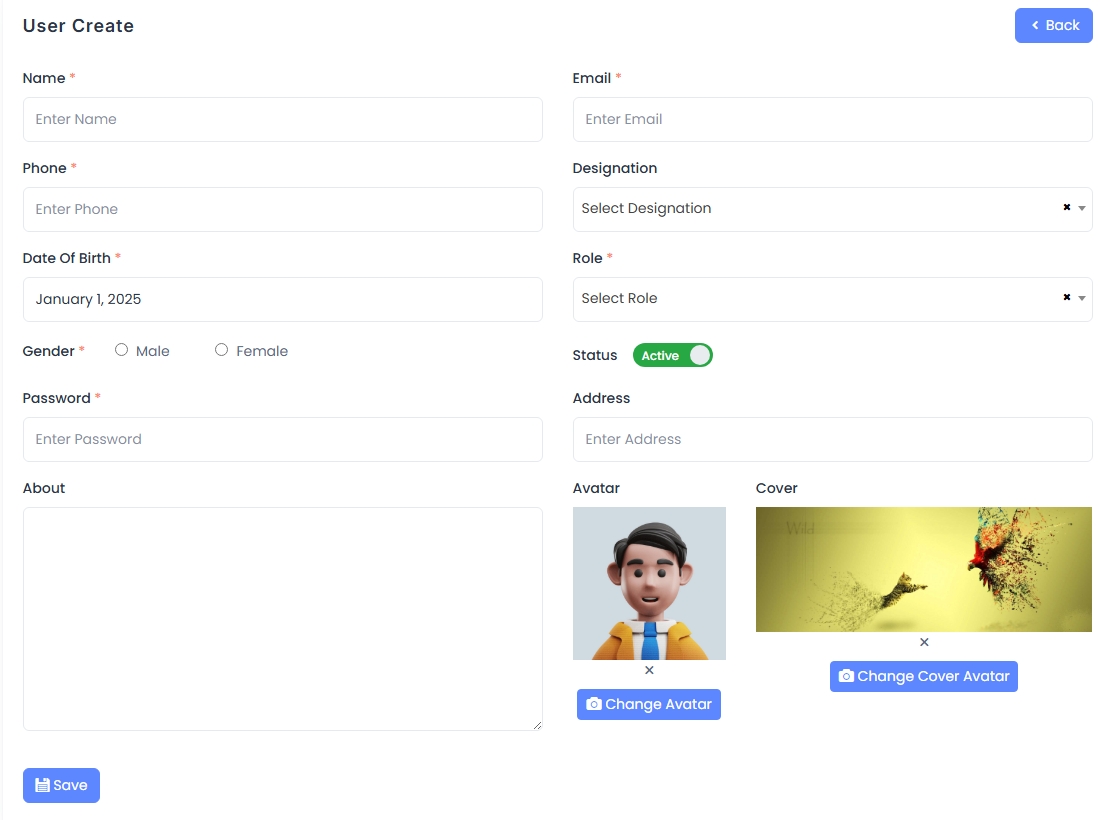 User Create Form